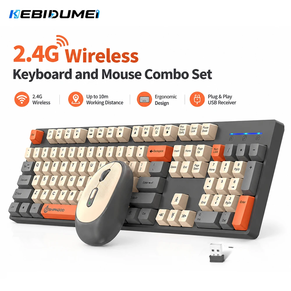 Gaming Keyboard Bluetooth - KEBIDUMEI 2.4G Wireless Keyboard and Mouse