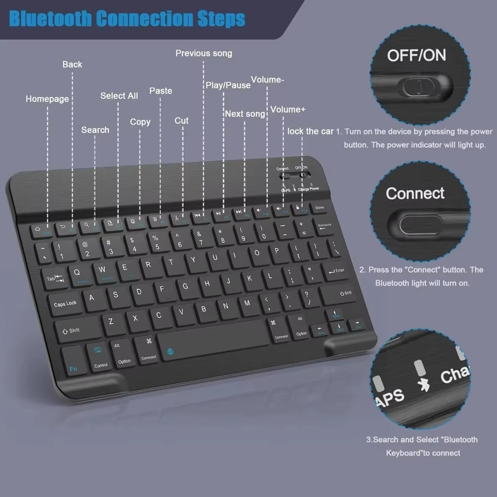 Bluetooth 5.0 Wireless Keyboar - Gaming Keyboard Bluetooth ulasan dan harga