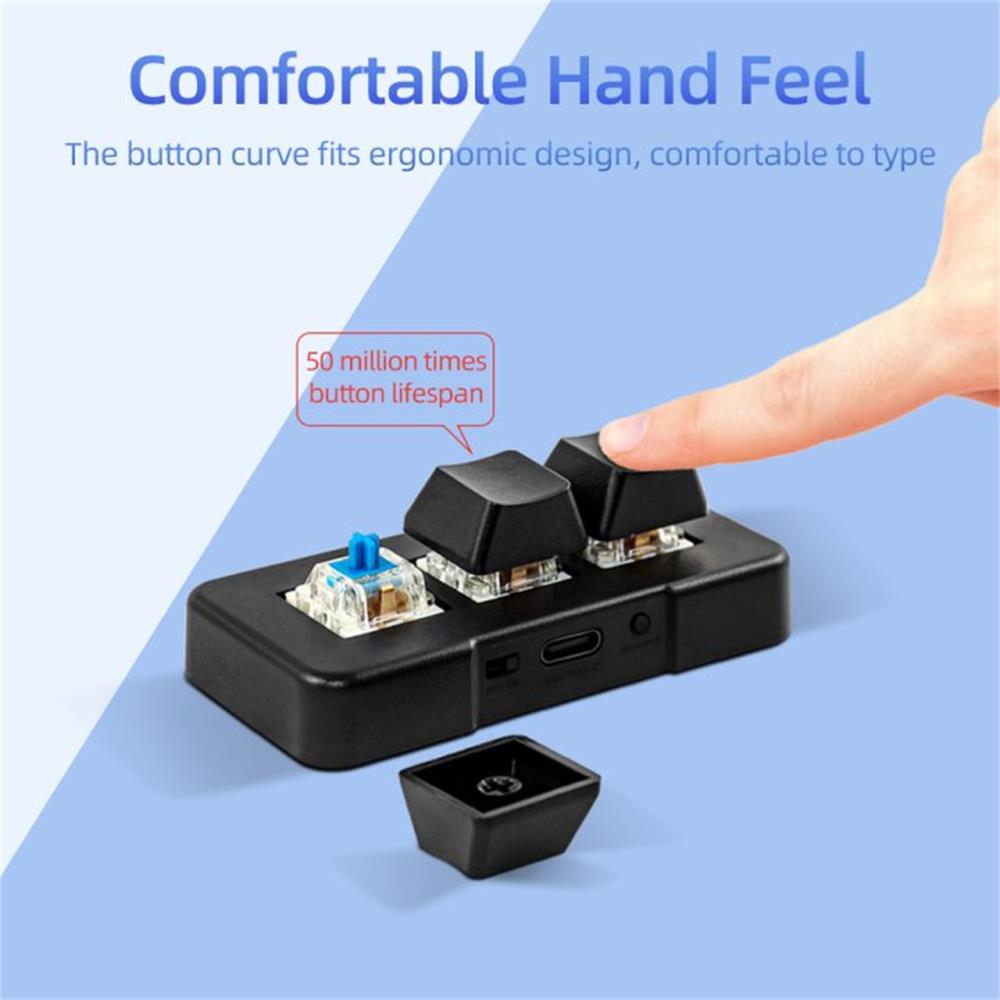 MK321-Pro Small Keyboard 3-key - Gaming Keyboard Bluetooth ulasan dan harga
