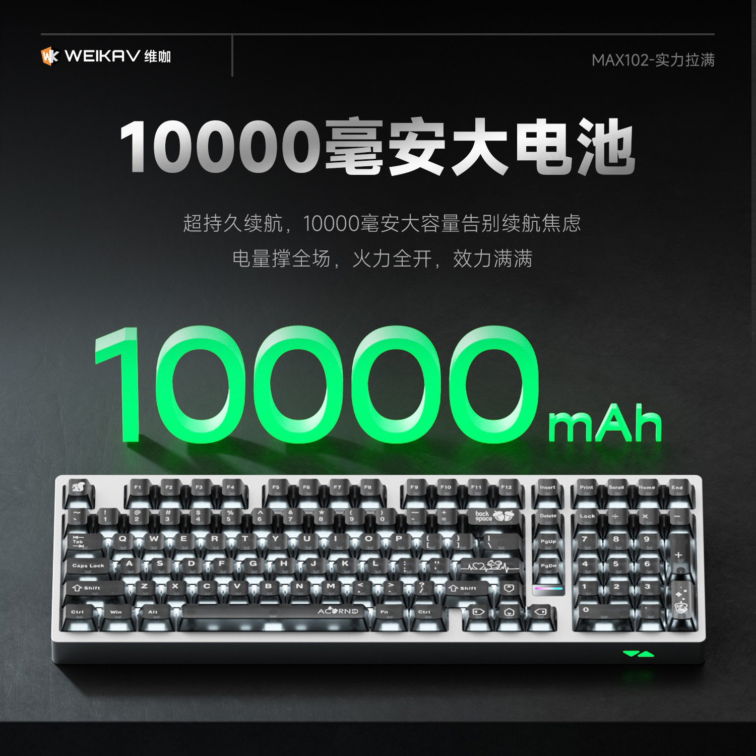 Weika Max102 Aluminum Case Wir - Gaming Keyboard Bluetooth ulasan dan harga
