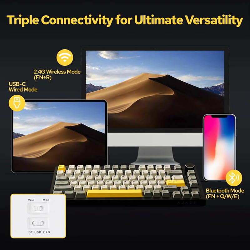 AK820/AK820Pro Gaming Mechanic - Gaming Keyboard Bluetooth ulasan dan harga