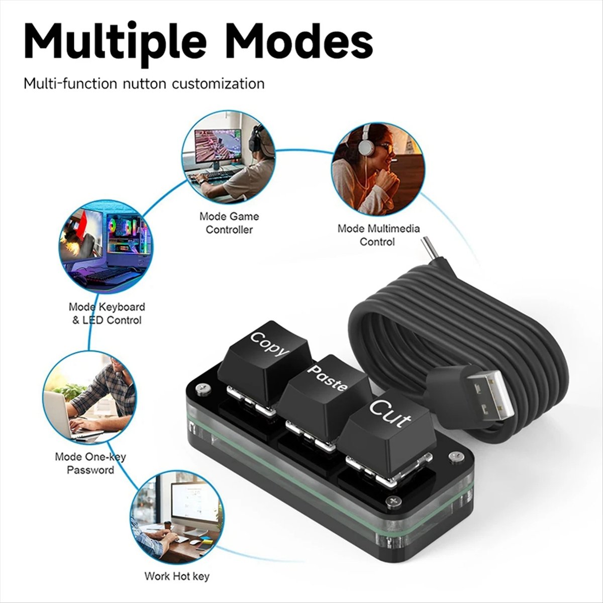doyou 3 Keys Macro Programming - Gaming Keyboard Types ulasan dan harga