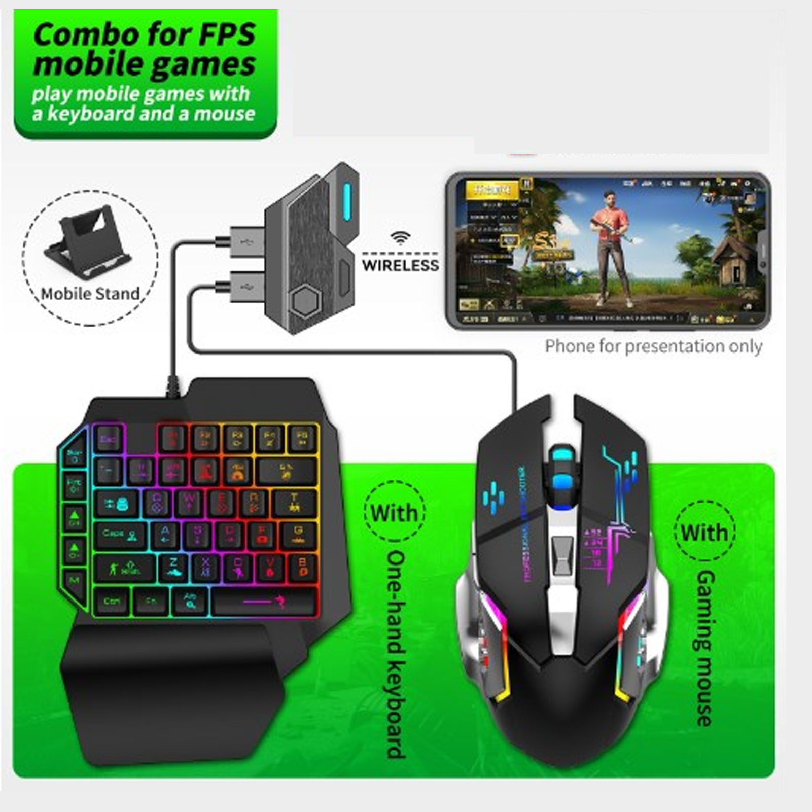 Mobile Game Combo Pack Bluetoo - Gaming Keyboard And Mouse Mobile ulasan dan harga