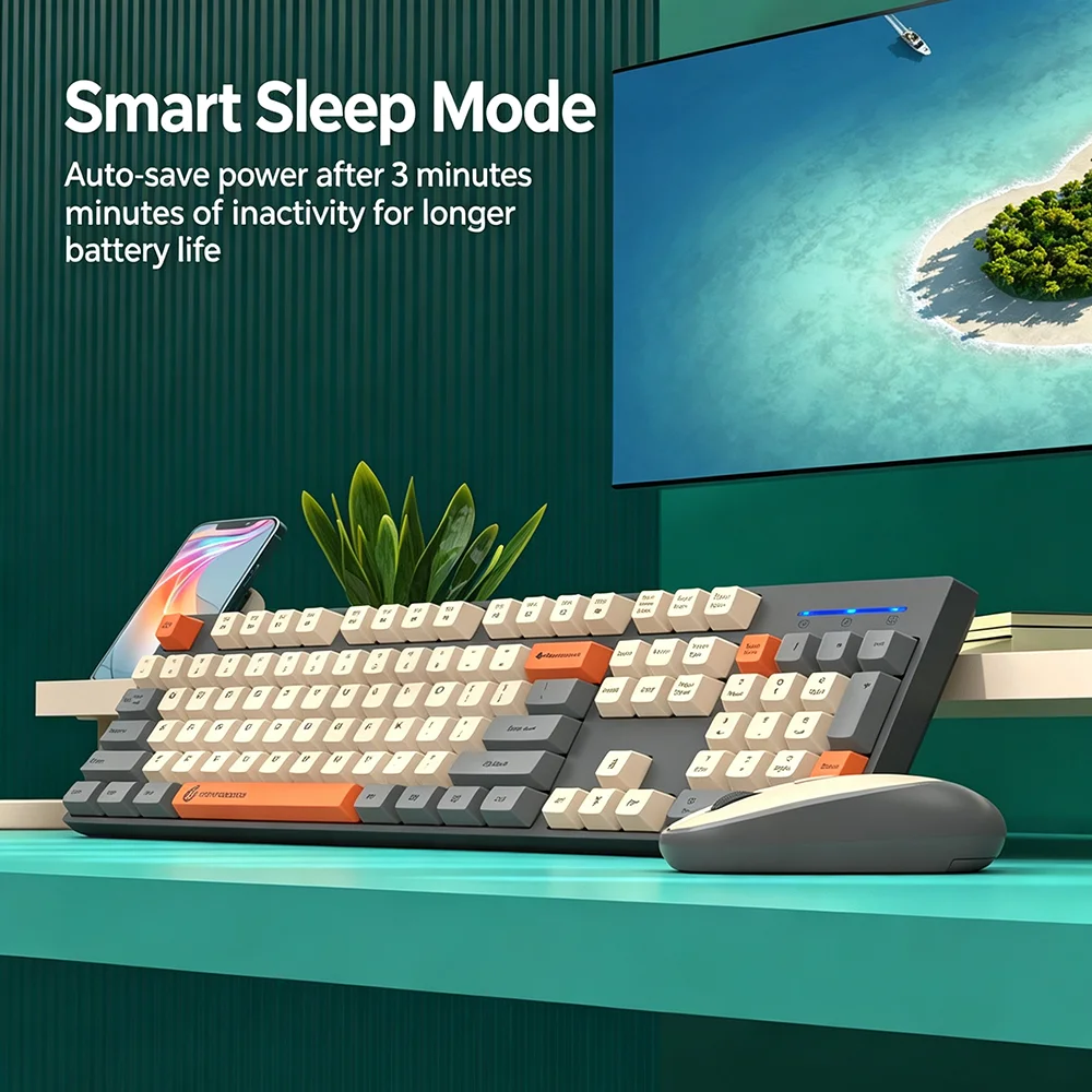 KEBIDUMEI 2.4G Wireless Keyboa - Gaming Keyboard Bluetooth ulasan dan harga