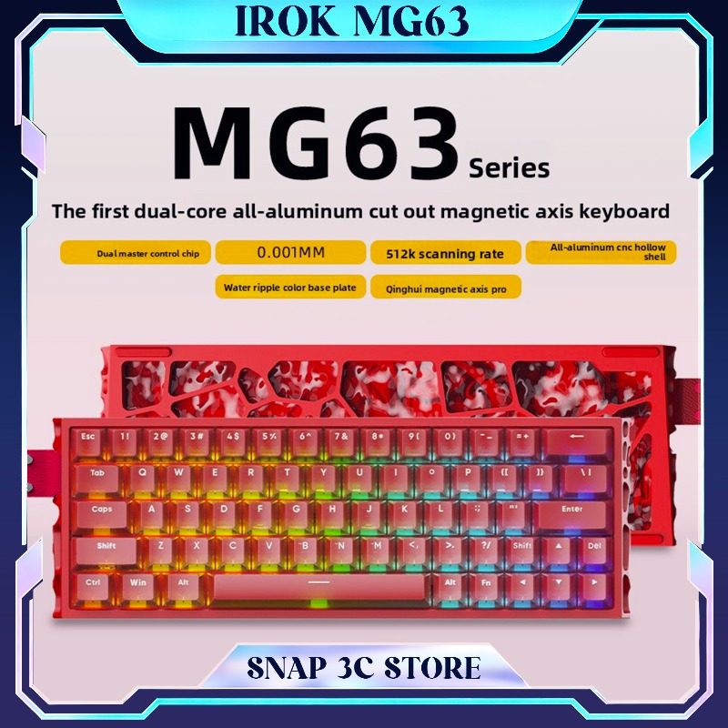 IROK MG63 CNC Aluminum Magneti - Gaming Keyboard Hall Effect Switches ulasan dan harga